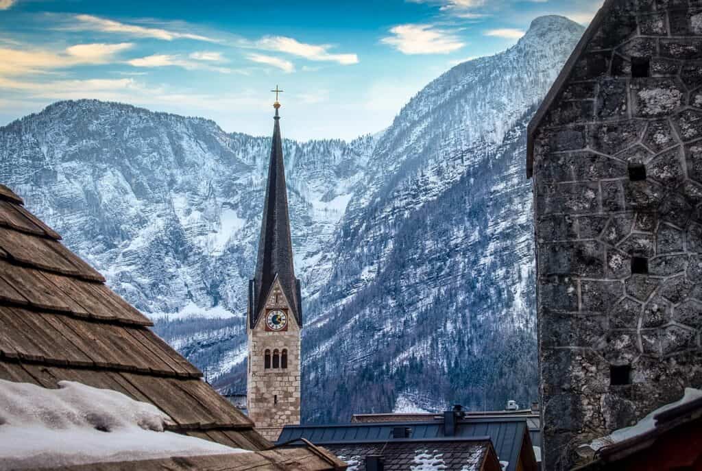 eglise hiver village